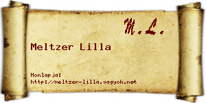 Meltzer Lilla névjegykártya